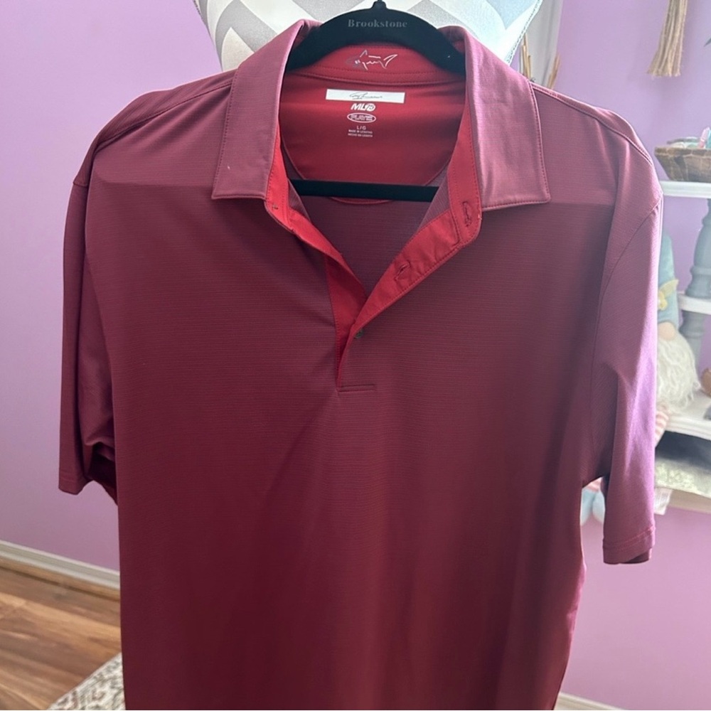 ML 75 Greg Norman Men's Burgundy Polo Shirt